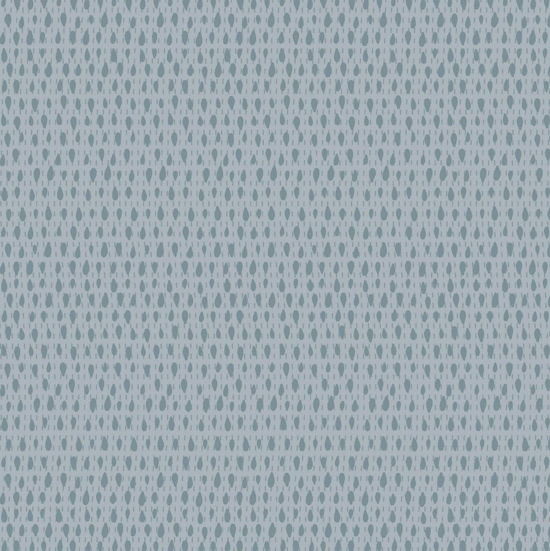 Garden Of Flowers 80870-16 - light blue cotton fabric with darker blue teardrops printed in a linear fashion