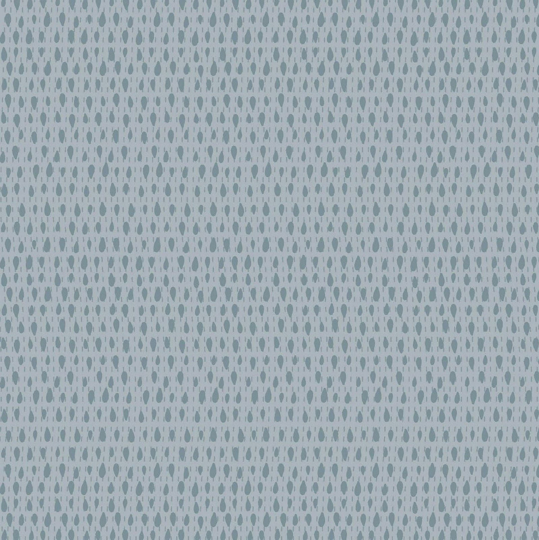 Garden Of Flowers 80870-16 - light blue cotton fabric with darker blue teardrops printed in a linear fashion
