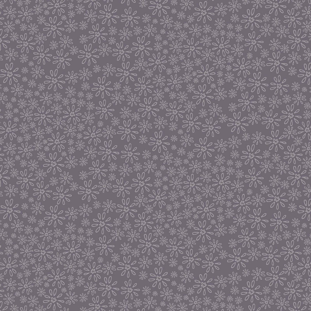 Garden Of Flowers 80870-20 - lavender cotton fabric with tone-on-tone daisies