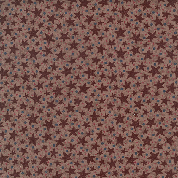 Ship to Shore 706904-30 Starfish - fat eighth - pink cotton with red starfish, blue dots and pink hearts