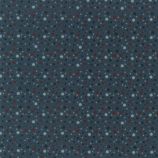 Ship to Shore 706905-71 Spots - navy blue cotton with red, white and blue dots in 2 sizes