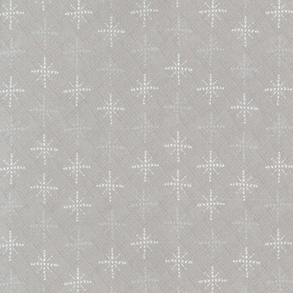 Scandinavian Christmas II - 706912-10 Snowflake - tan cotton fabric with white and light blue snowflakes