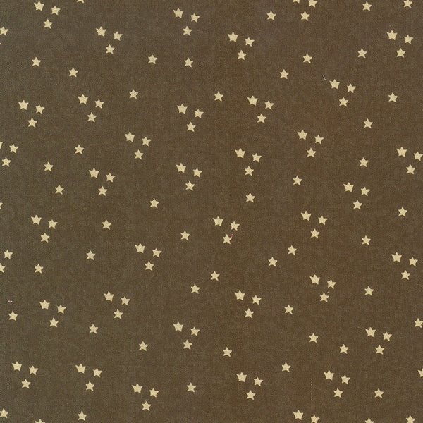 Scandinavian Christmas II - 706913-80 Stars - brown cotton fabric with white stars scattered over