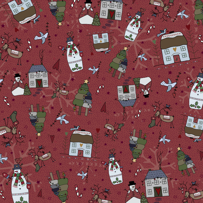 Peace and Joy 80620-1 Winter's Night - Remnant 3/8 yd