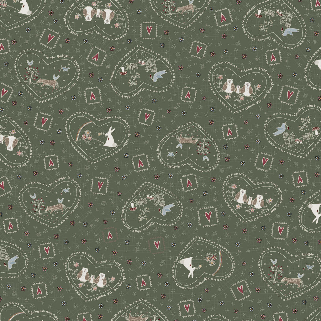Corner of the Woods 80710-4 - Forest Friends - 3/8 yd remnant