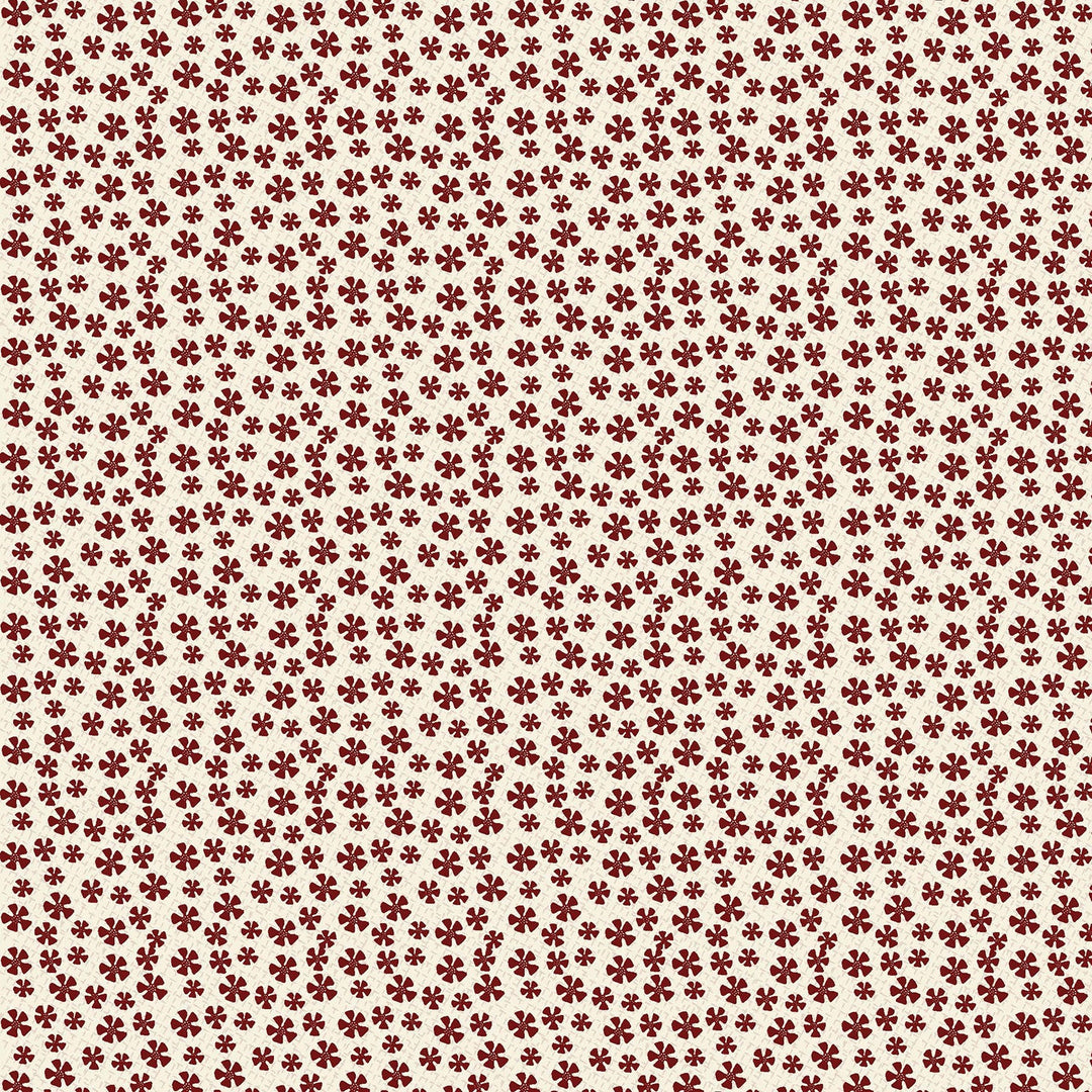 The Colour of Love 80790-11 - Field of Flowers - Ecru with red flowers
