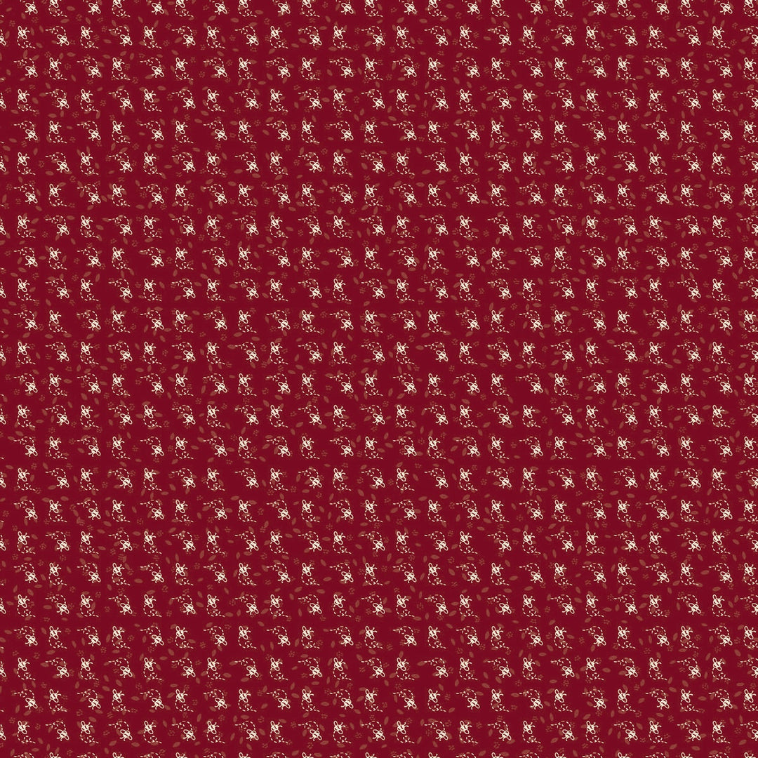The Colour of Love 80790-7 - Busy Bees - red cotton with tiny white bees