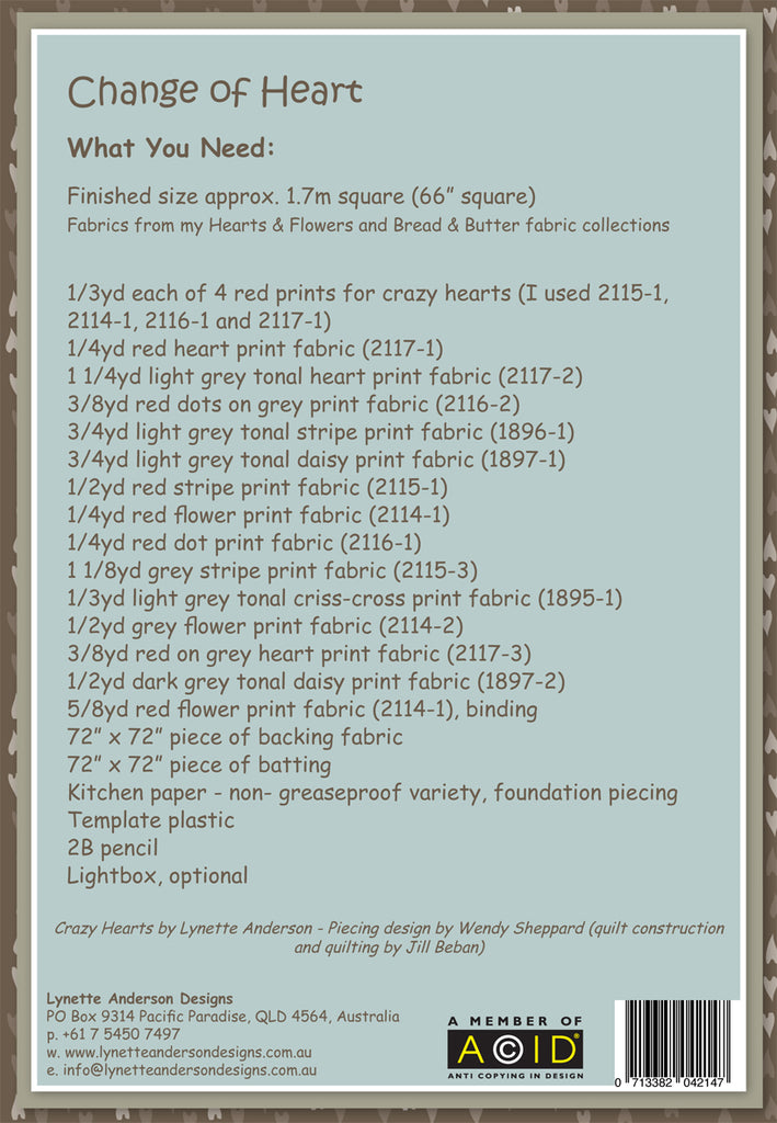 Change of Heart Quilt - Downloadable Pattern