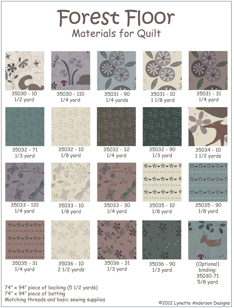 Forest Floor Quilt - Downloadable pattern