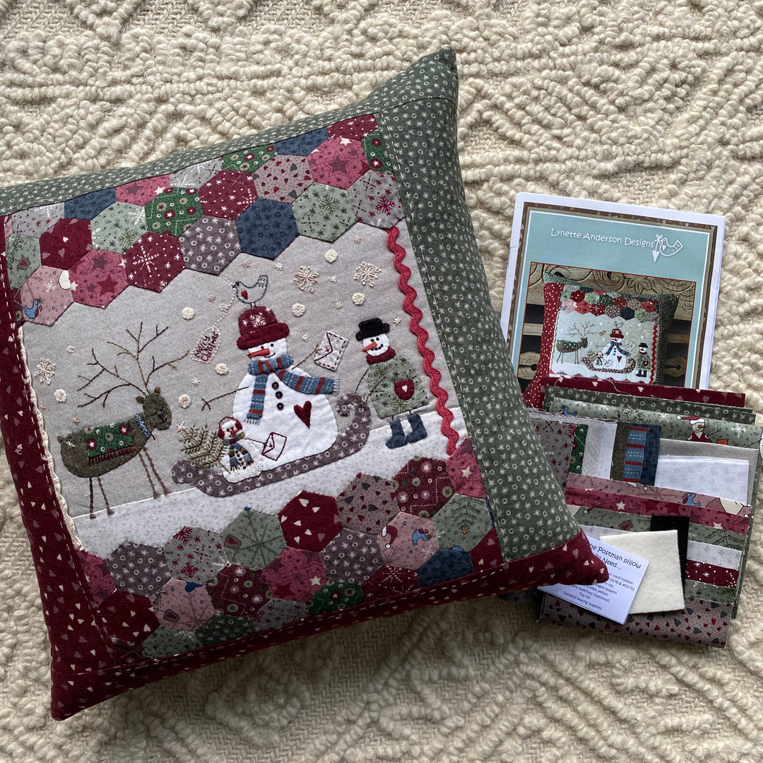 Frosty the Postman Pillow by Lynette Anderson kit