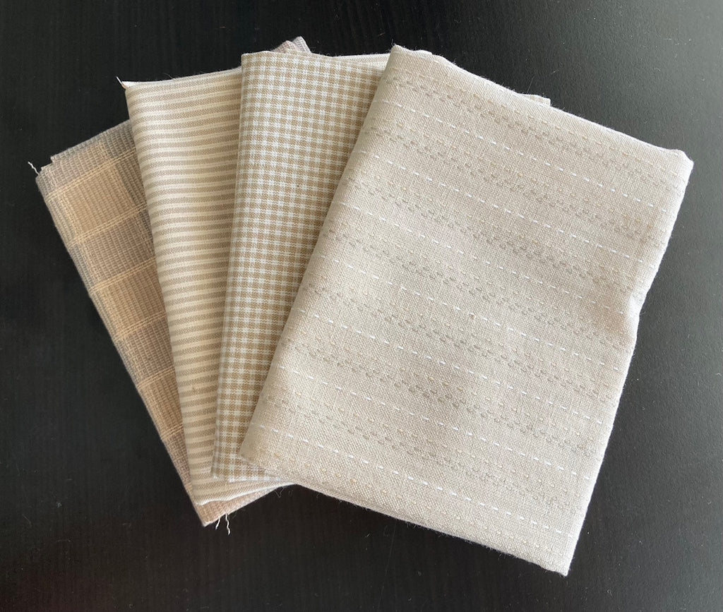 Yarn Dye bundle - Neutrals - Fat 1/4's (4pcs)