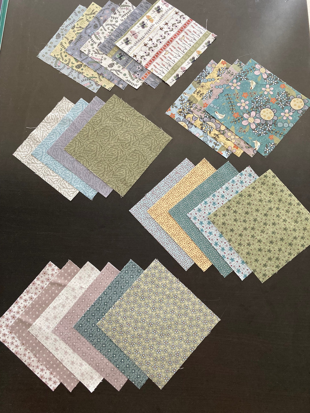 Botanicals - 5" x 5" Bundle (25 pcs) - floral cotton fabric