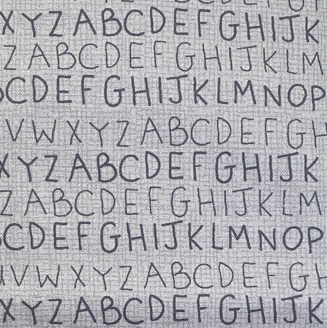 Sunshine After the Rain - 80530-8 - light gray with tone-on-tone grid and capital alphabet
