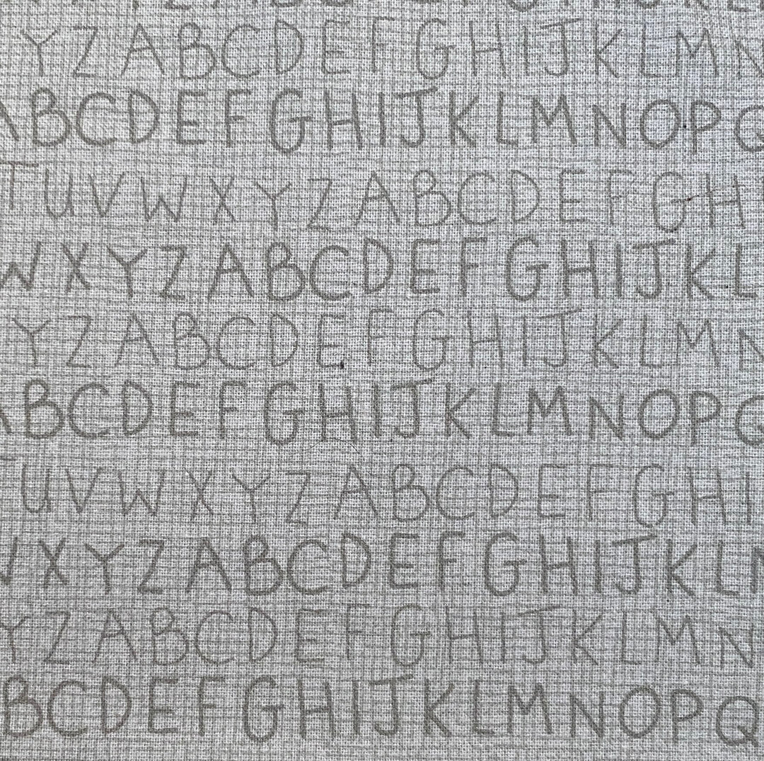 Sunshine After the Rain - 80530-9 - gray with tone-on-tone grid and capital alphabet