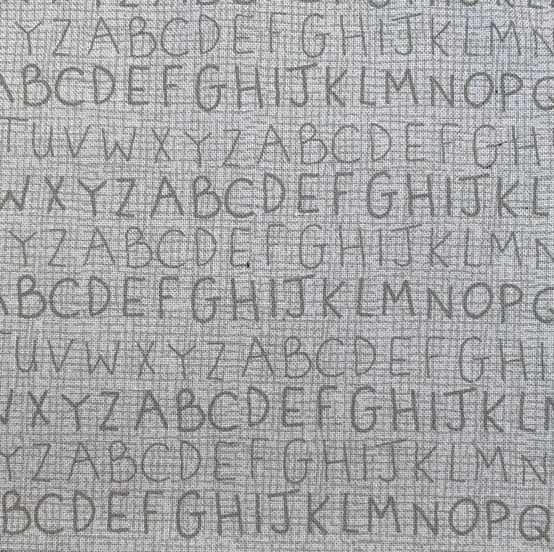 Sunshine After the Rain - 80530-9 - gray with tone-on-tone grid and capital alphabet