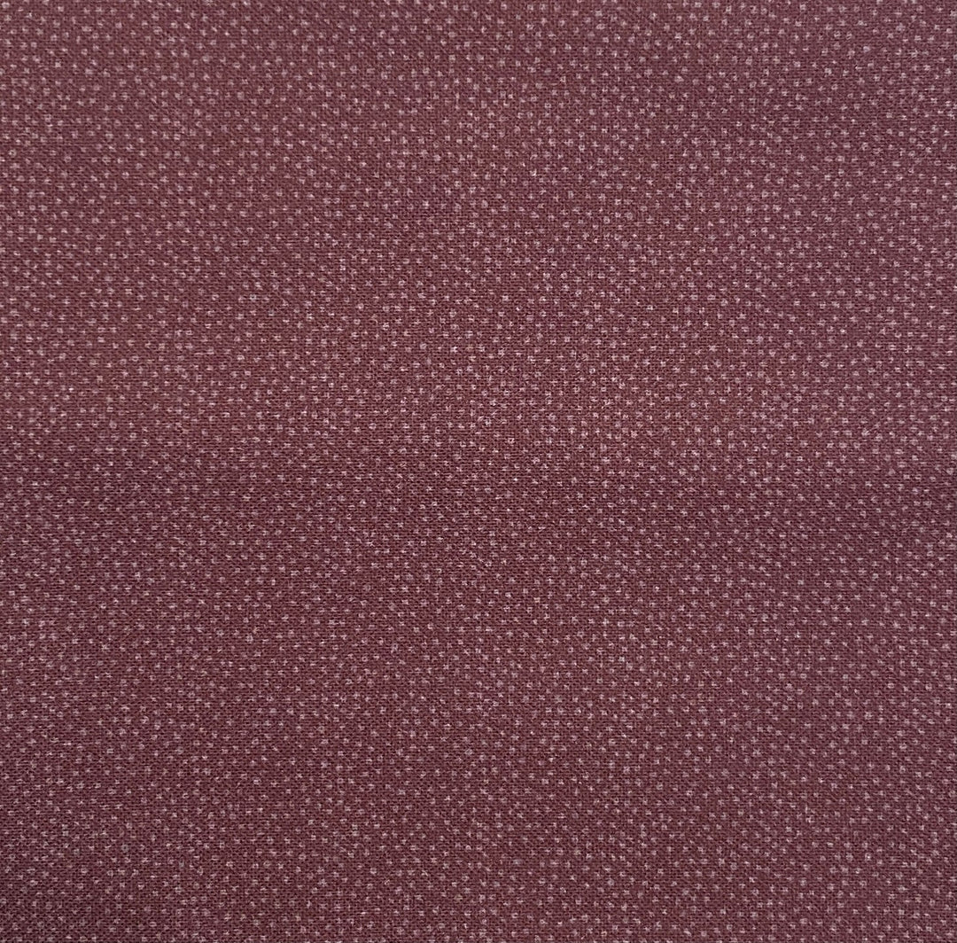 Peace and Joy 80620-16 Snowstorm - burgundy cotton fabric with tone-on-tone pin dots