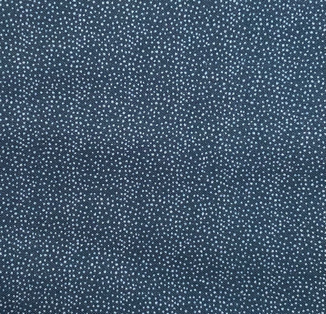 Peace and Joy 80620-18 Snowstorm - blue cotton fabric with tone-on-tone pin dots