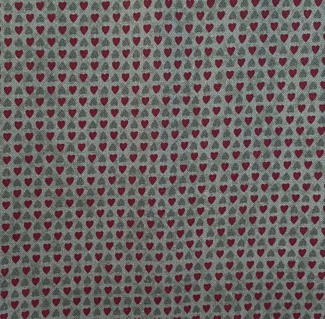 Peace and Joy 80620-24 Sweetheart - light green fabric with red and green hearts