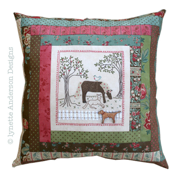 Nora's Horses Pillow by Lynette Anderson