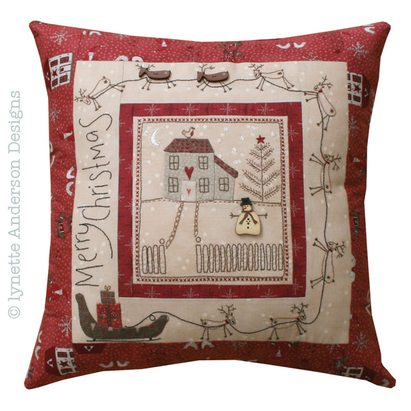 Christmas Eve Pillow by Lynette Anderson