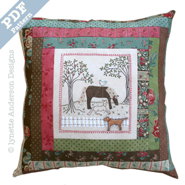 Nora's Horses Pillow - downloadable pattern