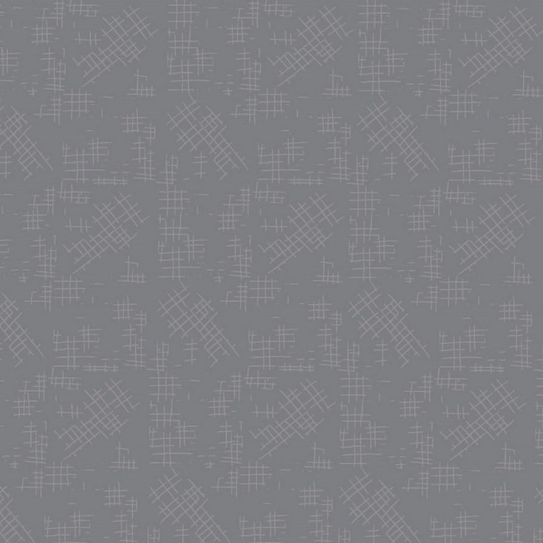 Garden Of Flowers 80870-8 - blue gray cotton with tone-on-tone random grid