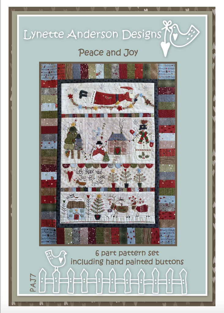 Peace and Joy - Pattern Set with Hand Painted Buttons