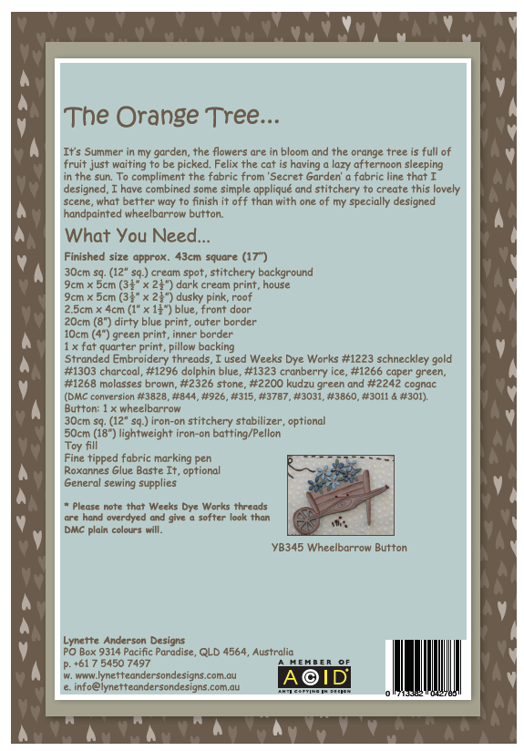 The Orange Tree Pillow - pattern