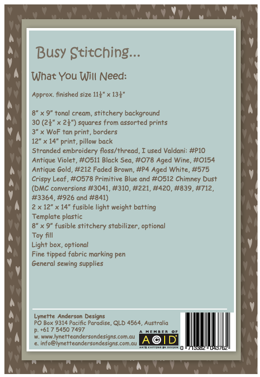 Busy Stitching - Downloadable