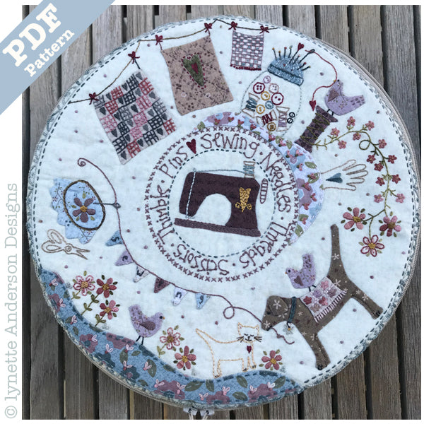 Stitching Circle Basket by Lynette Anderson
