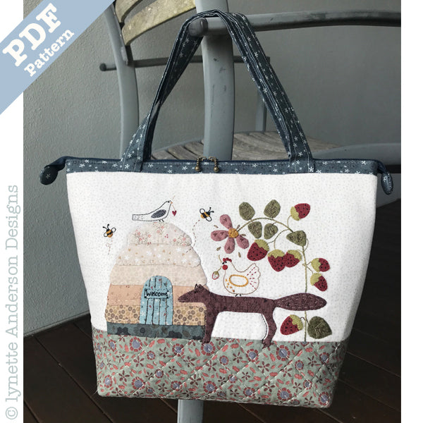 Strawberry Fox Bag - downloadable pattern