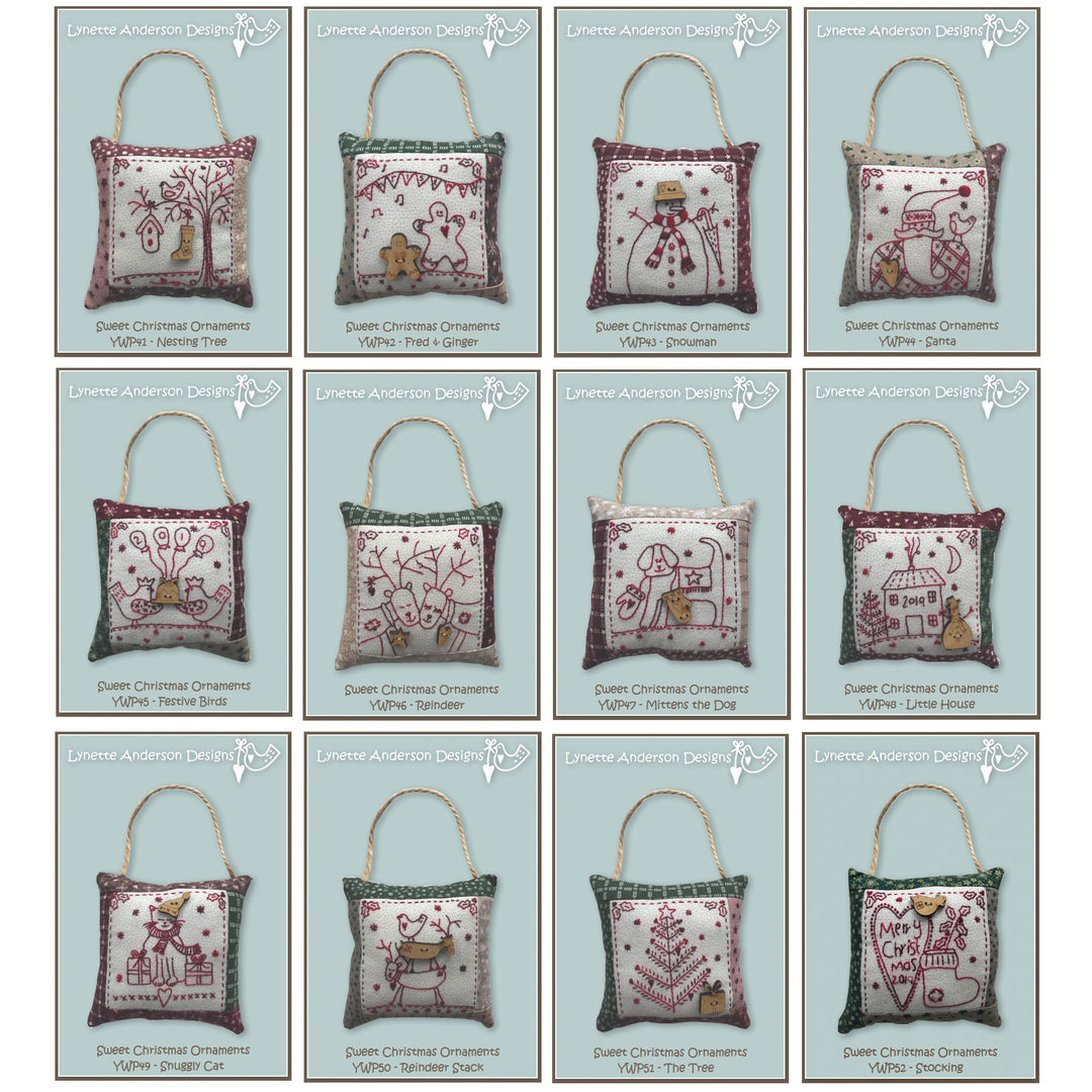 Sweet Christmas Ornaments - Pattern Set and Fabric Kit