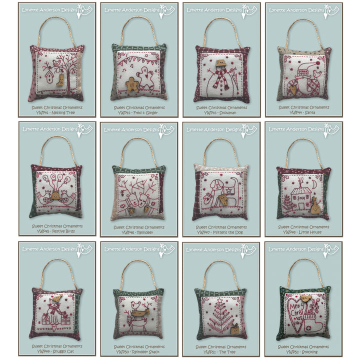 Sweet Christmas Ornaments - Pattern Set and Fabric Kit