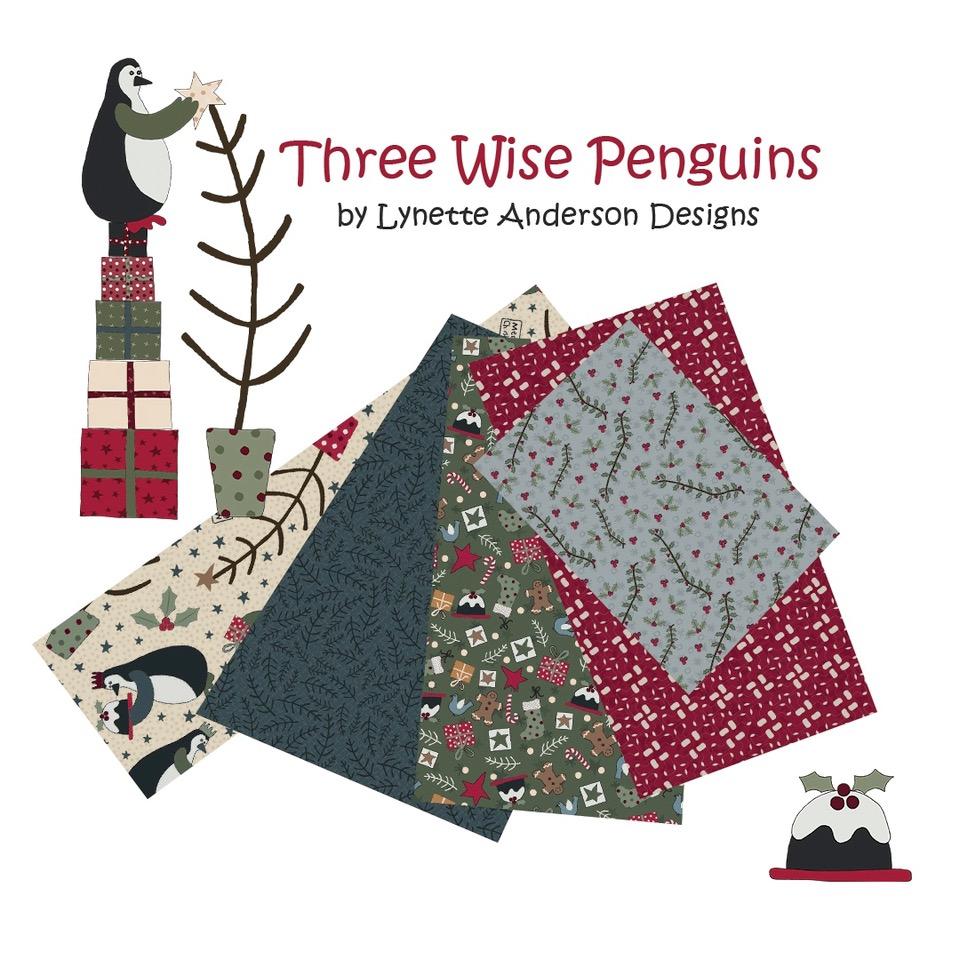 Three Wise Penguins - 5" x 5" Squares (18 pcs)