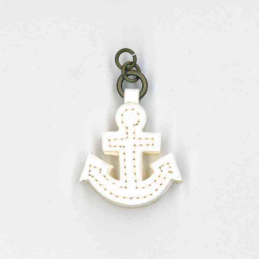 Zip Pull White Anchor