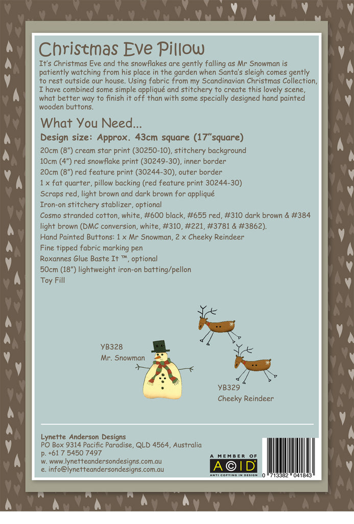 Christmas Eve Pillow - downloadable pattern