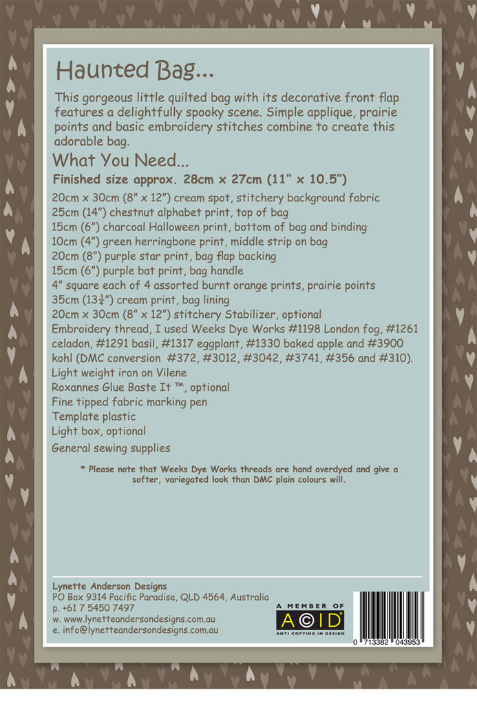 Haunted Bag - pattern