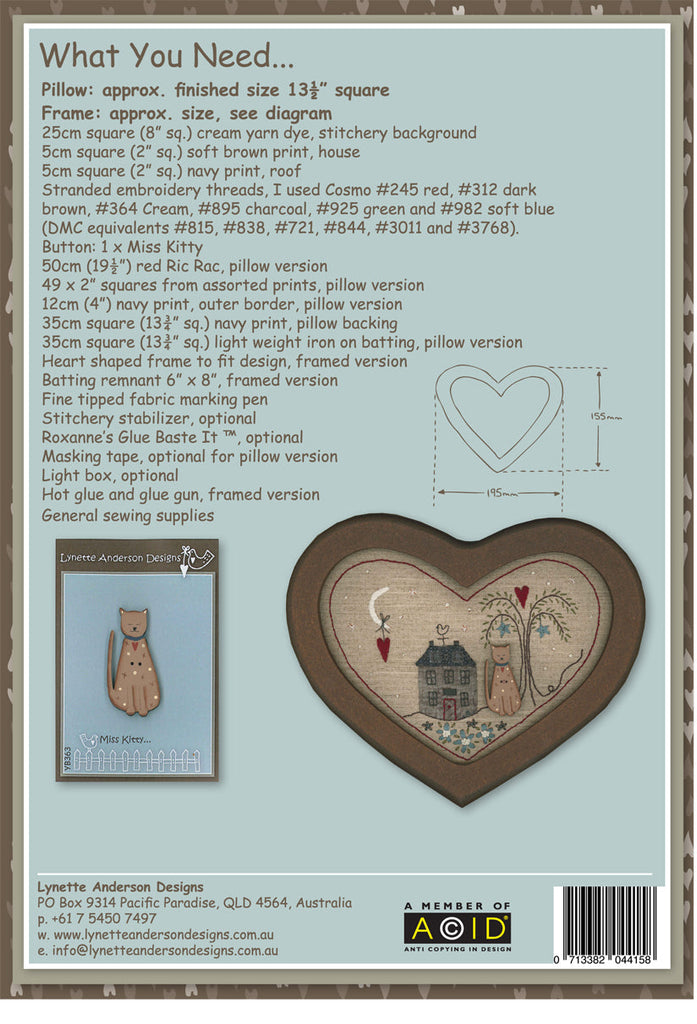 Heart and Home - Pillow kit