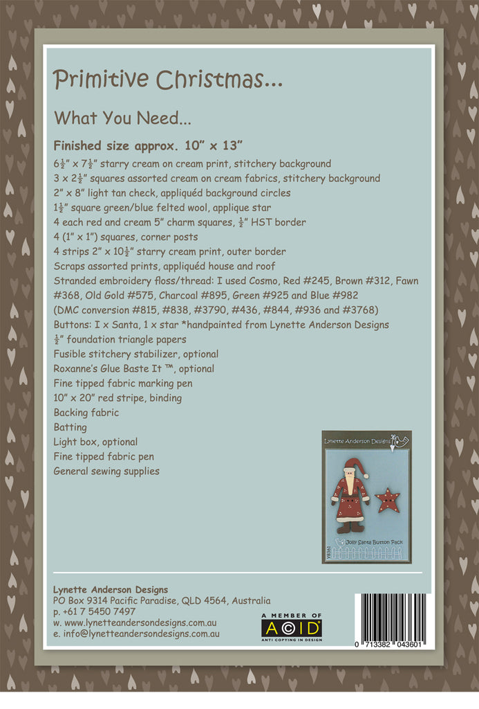 Primitive Christmas - Downloadable pattern