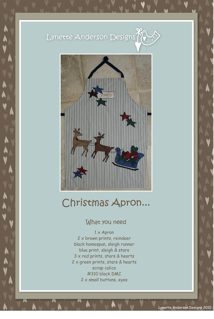 Christmas Apron by Lynette Anderson Pattern Back
