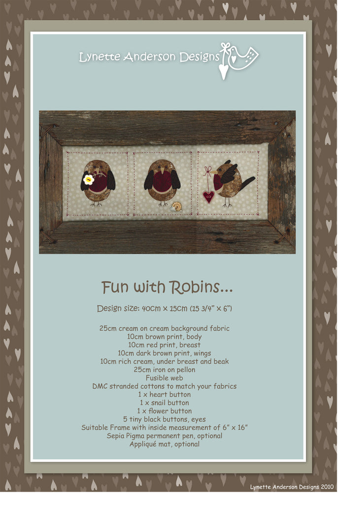 Fun With Robins- Downloadable Pattern