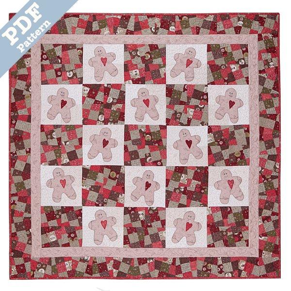 Gingerbread Man Quilt by Lynette Anderson