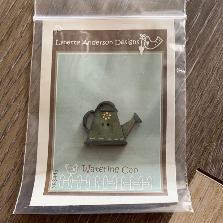 Blue Watering Can Button