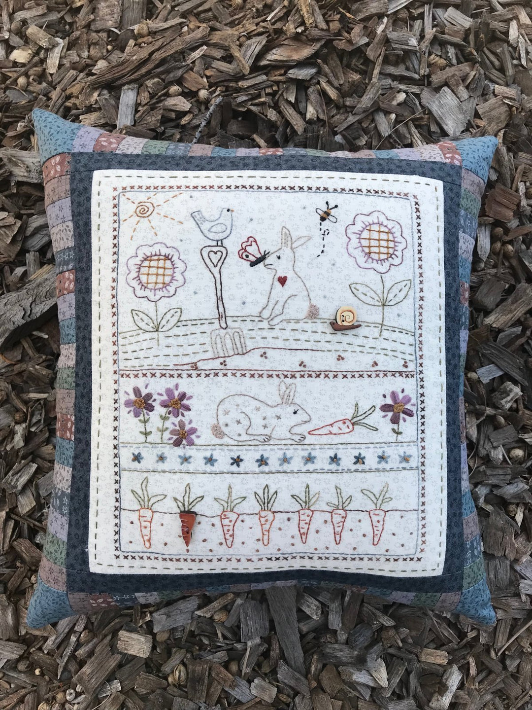 Bunny Garden Pillow Kit