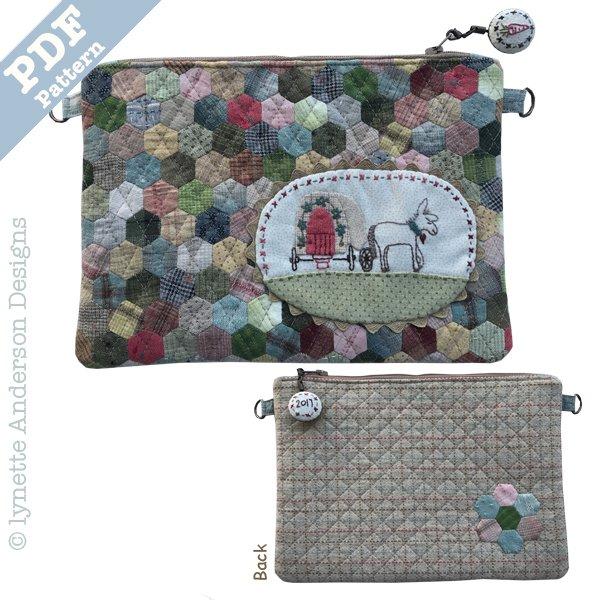 Little Donkey Zippered Pouch - downloadable pattern