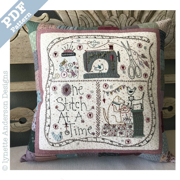 One Stitch at a Time Pillow - Downloadable pattern
