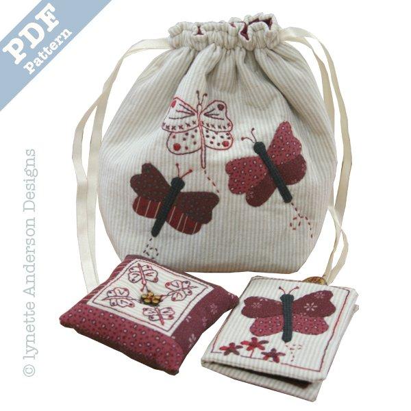 Butterfly Sewing Set - Downloadable pattern