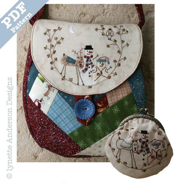 Snowfriends Bag and Coin Purse by Lynette Anderson