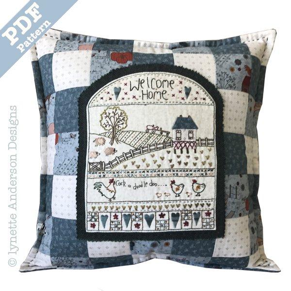 Welcome Home Pillow - downloadable pattern