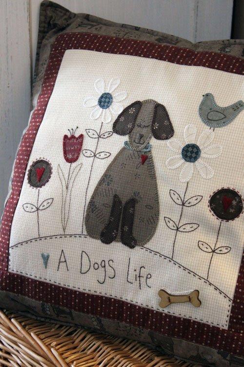 Flower Power Puppy Pillow by Lynette Anderson